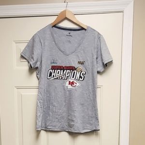 Kansas City chiefs ladies v-neck shirt Super Bowl 55 championship